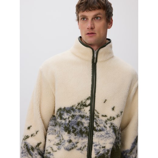 Reserved - Bluza sherpa ze stójką - wielobarwny ze sklepu Reserved w kategorii Bluzy męskie - zdjęcie 187235479