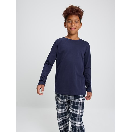 Sinsay - Bawełniana piżama dwuczęściowa - granatowy Sinsay 164 (13-14 l) Sinsay