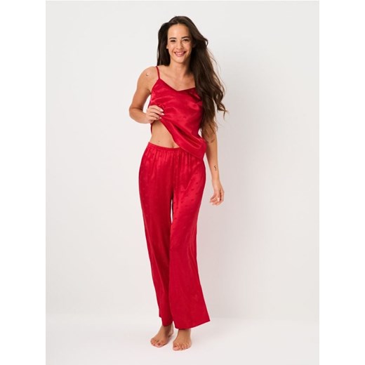 Sinsay - Piżama dwuczęściowa na ramiączkach - czerwony ze sklepu Sinsay w kategorii Piżamy damskie - zdjęcie 187236206
