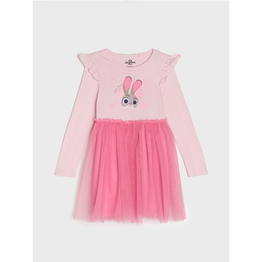 Sinsay - Sukienka babydoll z nadrukiem Zootopia - różowy - id: 289HF-03X - marki Sinsay - 187236215 Sinsay - Sukienka babydoll z nadrukiem Zootopia - różowy ze sklepu Sinsay w kategorii Sukienki dziewczęce - zdjęcie 187236215