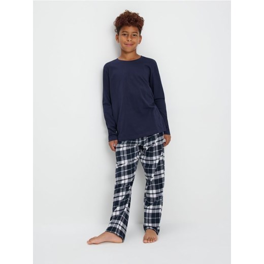 Sinsay - Bawełniana piżama dwuczęściowa - granatowy ze sklepu Sinsay w kategorii Piżamy dziecięce - zdjęcie 187236219