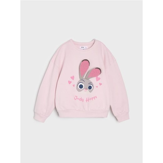 Sinsay - Bluza crewneck z nadrukiem Zootopia - różowy - id: 400HS-03X - marki Sinsay - 187236229 Sinsay - Bluza crewneck z nadrukiem Zootopia - różowy ze sklepu Sinsay w kategorii Bluzy dziewczęce - zdjęcie 187236229