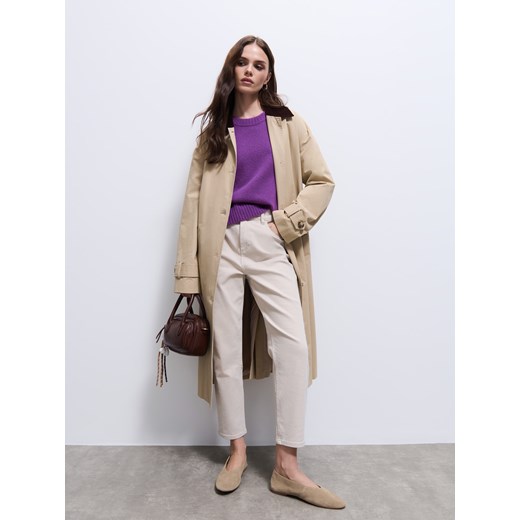 Mohito - Fioletowy sweter basic - fioletowy ze sklepu Mohito w kategorii Swetry damskie - zdjęcie 187236406