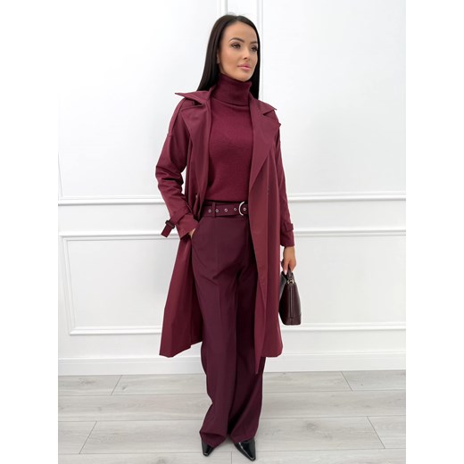 Bordowy Klasyczny Golf Modnakiecka.pl L/XL ModnaKiecka.pl