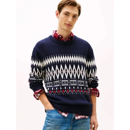 Tommy Hilfiger Wełniany sweter | Loose fit - id: TH255M000191E25 - marki Tommy Hilfiger - 187236628 Tommy Hilfiger Wełniany sweter | Loose fit ze sklepu Gomez Fashion Store w kategorii Swetry męskie - zdjęcie 187236628