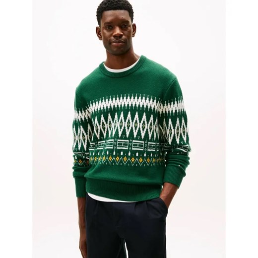 Tommy Hilfiger Wełniany sweter | Loose fit - id: TH255M000191Z86 - marki Tommy Hilfiger - 187236629 Tommy Hilfiger Wełniany sweter | Loose fit ze sklepu Gomez Fashion Store w kategorii Swetry męskie - zdjęcie 187236629