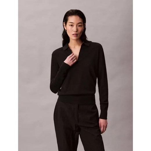 Calvin Klein Sweter | Relaxed fit | z dodatkiem wełny - id: CK255W000163544 - marki Calvin Klein - 187236649 Calvin Klein Sweter | Relaxed fit | z dodatkiem wełny ze sklepu Gomez Fashion Store w kategorii Swetry damskie - zdjęcie 187236649
