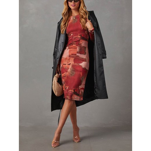 LA Angels Sukienka w kolorze czerwono-jasnoróżowo-jasnobrązowym - id: 17692798 - marki La Angels - 187237609 LA Angels Sukienka w kolorze czerwono-jasnoróżowo-jasnobrązowym ze sklepu Limango Polska w kategorii Sukienki - zdjęcie 187237609