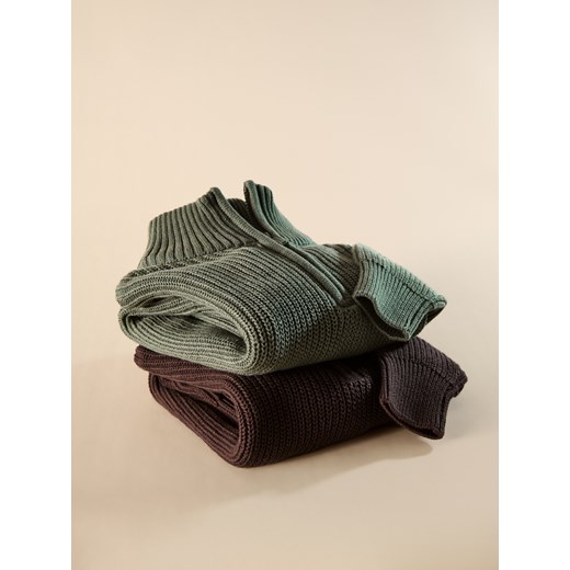 Reserved - Strukturalny golf - ciemnozielony ze sklepu Reserved w kategorii Swetry chłopięce - zdjęcie 187237978