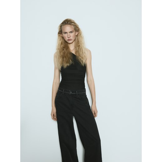 Reserved - Body na jedno ramię - czarny ze sklepu Reserved w kategorii Bluzki damskie - zdjęcie 187237988
