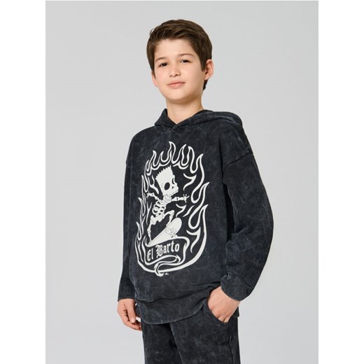 Sinsay - Bluza hoodie z motywem halloweenowym Simpsons - czarny - id: 018GA-99X - marki Sinsay - 187238116 Sinsay - Bluza hoodie z motywem halloweenowym Simpsons - czarny ze sklepu Sinsay w kategorii Bluzy chłopięce - zdjęcie 187238116