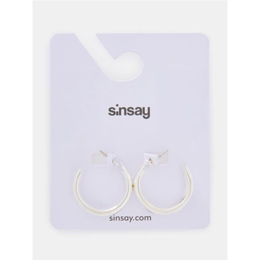 Sinsay - Kolczyki z błyszczącym wykończeniem - srebrny Sinsay One Size Sinsay