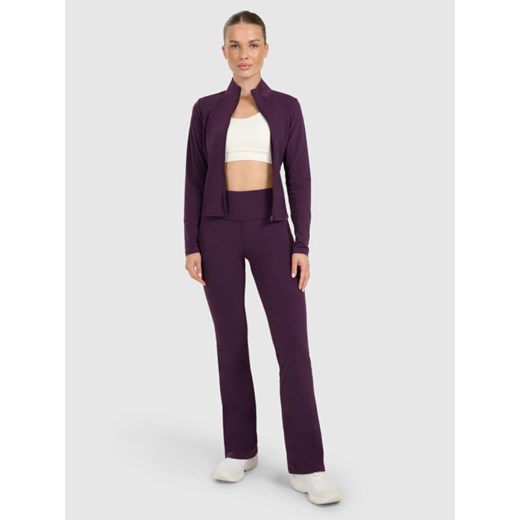 Damskie legginsy ocieplane 4F 4FWAW25TTROF1195 - fioletowe ze sklepu Sportstylestory.com w kategorii Spodnie damskie - zdjęcie 187238328