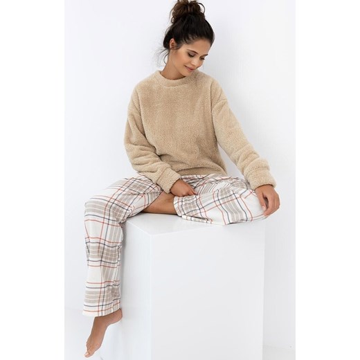 Sensis ciepła piżama damska Joyce, Kolor beżowy-wzór, Rozmiar S, SENSIS ze sklepu Primodo w kategorii Piżamy damskie - zdjęcie 187238787