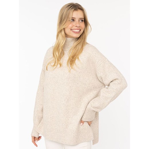 Zwillingsherz Sweter w kolorze beżowym ze sklepu Limango Polska w kategorii Swetry damskie - zdjęcie 187238819