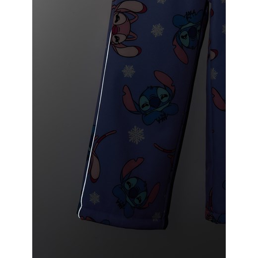 Sinsay - Ocieplane spodnie zimowe z elementami odblaskowymi Stitch - niebieski Sinsay 116 (5-6 l) Sinsay