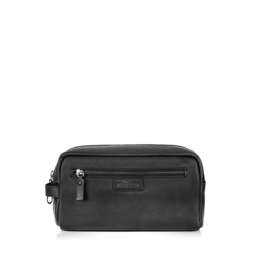 Czarna skórzana kosmetyczka męska Ochnik promocja Ochnik