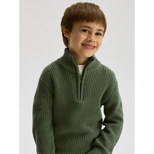 Reserved - Strukturalny golf - ciemnozielony Reserved 164 (13 lat) Reserved