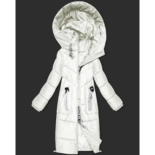 Zimowa dopasowana kurtka do połowy uda S'West ecru (B/R8535-26) - id: 25802 - marki Goodlookin.pl - 187239887 Zimowa dopasowana kurtka do połowy uda S'West ecru (B/R8535-26) ze sklepu goodlookin.pl w kategorii Kurtki damskie - zdjęcie 187239887