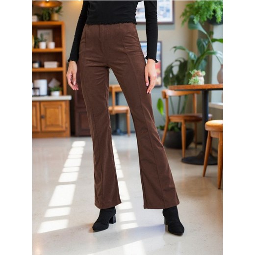 Sinsay - Spodnie flare - brązowy Sinsay L Sinsay