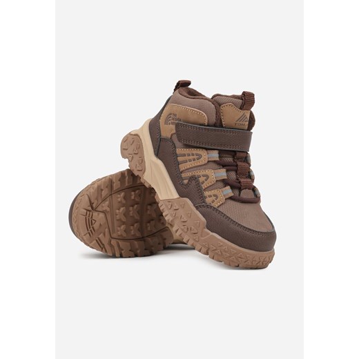 Brązowe Ocieplone Botki Sportowe Stylizowane na Sneakersy Mevinadea 30 born2be.pl