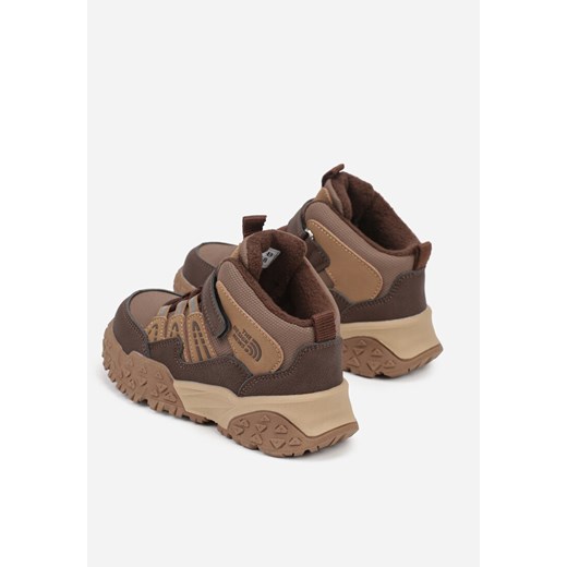 Brązowe Ocieplone Botki Sportowe Stylizowane na Sneakersy Mevinadea 30 born2be.pl