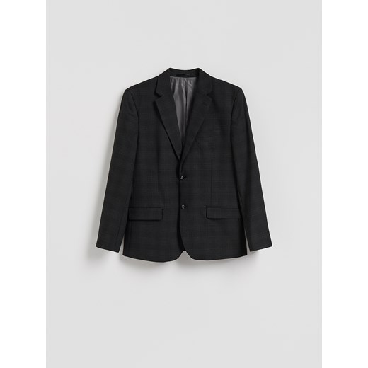 Reserved - Marynarka slim fit w kratę - czarny - id: 023GK-99P - marki Reserved - 187240539 Reserved - Marynarka slim fit w kratę - czarny ze sklepu Reserved w kategorii Marynarki męskie - zdjęcie 187240539