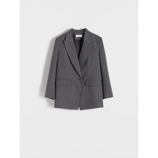 Reserved - Marynarka w prążek - jasnoszary Reserved M promocyjna cena Reserved