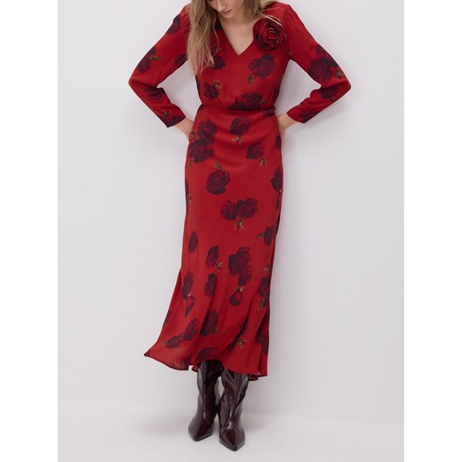 Reserved - Sukienka w kwiatowy wzór - czerwony ze sklepu Reserved w kategorii Sukienki - zdjęcie 187240609