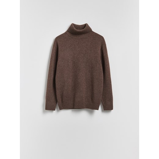 Reserved - Sweter z wełną z jaka - brązowy Reserved XL Reserved