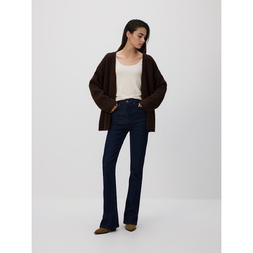 Reserved - Kardigan z wiązaniem - brązowy ze sklepu Reserved w kategorii Swetry damskie - zdjęcie 187240888