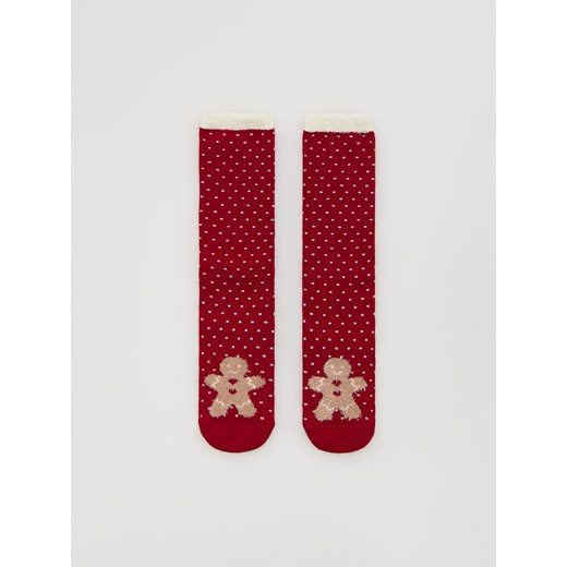 Reserved - Skarpetki ze świątecznym motywem - czerwony - id: 662FA-33X - marki Reserved - 187240926 Reserved - Skarpetki ze świątecznym motywem - czerwony ze sklepu Reserved w kategorii Skarpetki damskie - zdjęcie 187240926