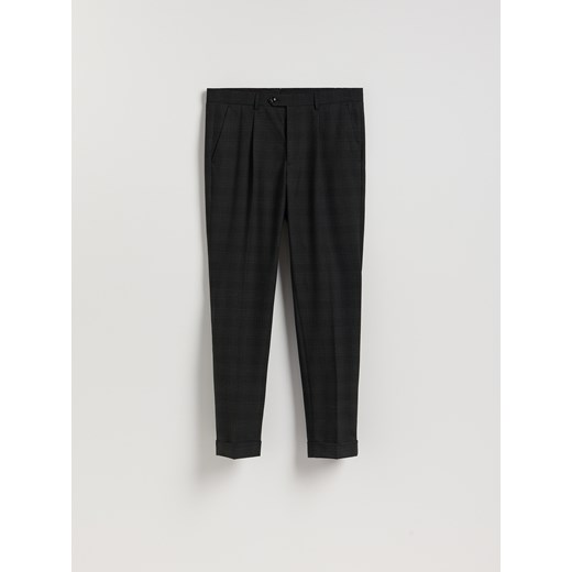 Reserved - Garniturowe spodnie w kratę - czarny - id: 8526H-99P - marki Reserved - 187241018 Reserved - Garniturowe spodnie w kratę - czarny ze sklepu Reserved w kategorii Spodnie męskie - zdjęcie 187241018