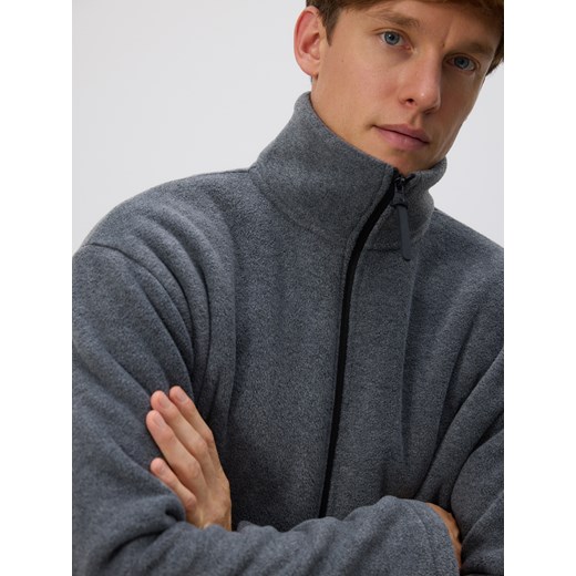 Reserved - Polarowa bluza ze stójką - ciemnoszary ze sklepu Reserved w kategorii Bluzy męskie - zdjęcie 187241038