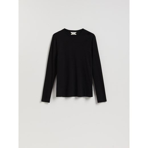 Reserved - Longsleeve super slim fit - czarny - id: 943HL-99X - marki Reserved - 187241059 Reserved - Longsleeve super slim fit - czarny ze sklepu Reserved w kategorii T-shirty męskie - zdjęcie 187241059