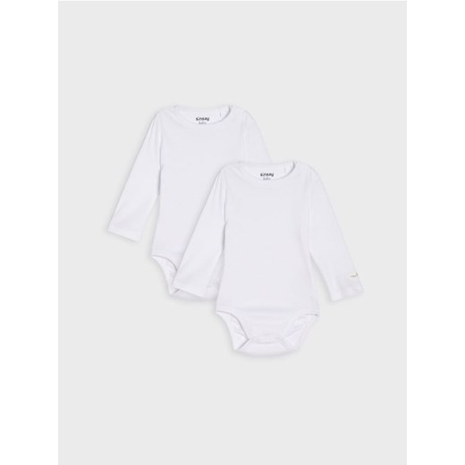 Sinsay - Body 2 pack - biały - id: 848FW-00X - marki Sinsay - 187241517 Sinsay - Body 2 pack - biały ze sklepu Sinsay w kategorii Body niemowlęce - zdjęcie 187241517