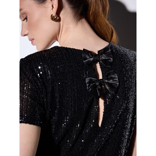 Mohito - Czarna bluzka z ozdobnym tyłem - czarny Mohito XS Mohito