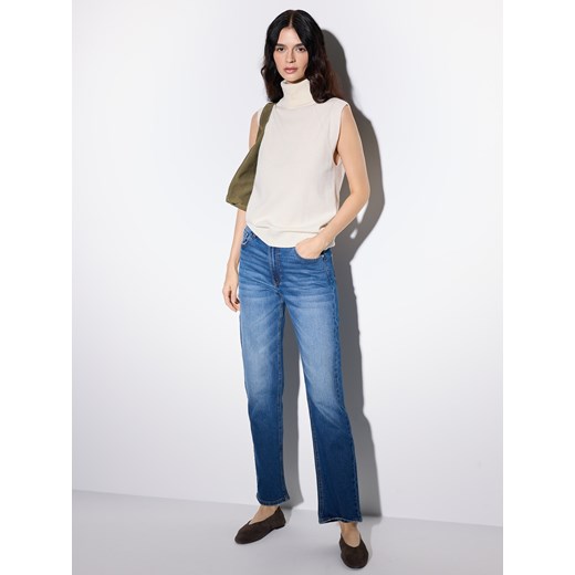Mohito - Jeansy straight - niebieski ze sklepu Mohito w kategorii Jeansy damskie - zdjęcie 187242118