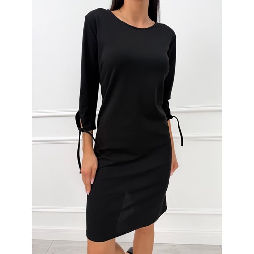 Czarna Klasyczna Sukienka ze sklepu ModnaKiecka.pl w kategorii Sukienki - zdjęcie 187242146