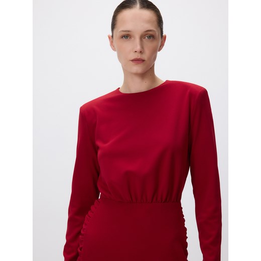 Reserved - Sukienka mini z drapowaniem - czerwony ze sklepu Reserved w kategorii Sukienki - zdjęcie 187242288