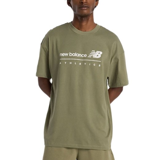 Koszulka męska New Balance MT53525DEK - zielona - id: 3241358 - marki New Balance - 187242775 Koszulka męska New Balance MT53525DEK - zielona ze sklepu streetstyle24.pl w kategorii T-shirty męskie - zdjęcie 187242775