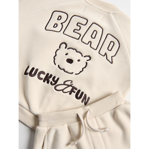 Reserved - Polarowy komplet - złamana biel ze sklepu Reserved w kategorii Komplety chłopięce - zdjęcie 187243148