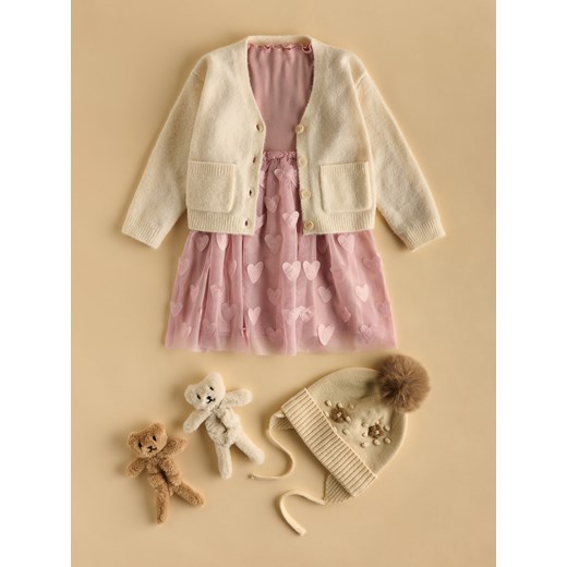 Reserved - Sukienka z tiulem - brudny róż ze sklepu Reserved w kategorii Sukienki dziewczęce - zdjęcie 187244376