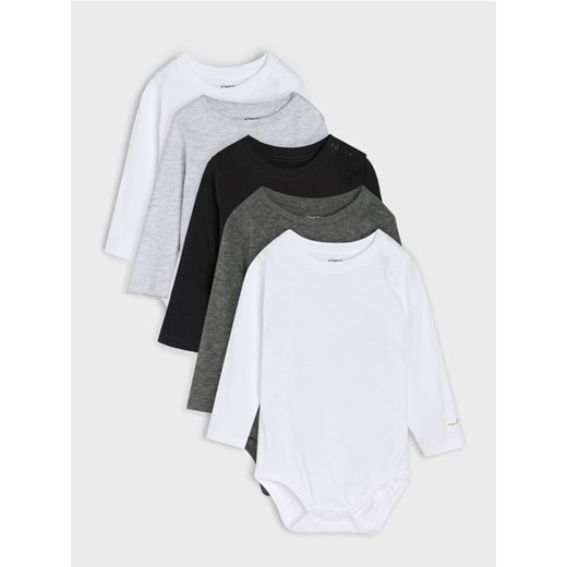 Sinsay - Bawełniane body 5-pack - kremowy - id: 077AN-01X - marki Sinsay - 187246076 Sinsay - Bawełniane body 5-pack - kremowy ze sklepu Sinsay w kategorii Body niemowlęce - zdjęcie 187246076