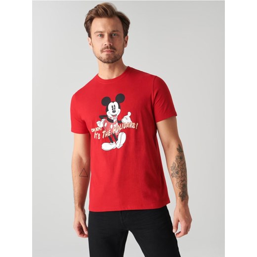 Sinsay - Koszulka Myszka Miki - koralowy - id: 2156O-32X - marki Sinsay - 187246099 Sinsay - Koszulka Myszka Miki - koralowy ze sklepu Sinsay w kategorii T-shirty męskie - zdjęcie 187246099