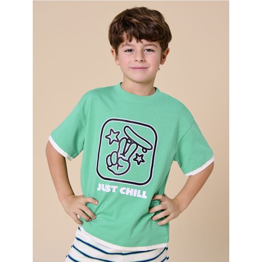 Sinsay - Koszulka - green spruce ze sklepu Sinsay w kategorii T-shirty chłopięce - zdjęcie 187246105