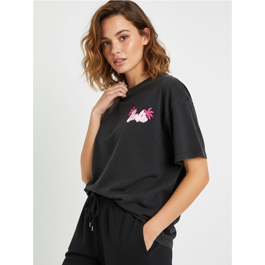 Sinsay - Koszulka oversize Barbie - szary ze sklepu Sinsay w kategorii Bluzki damskie - zdjęcie 187246127
