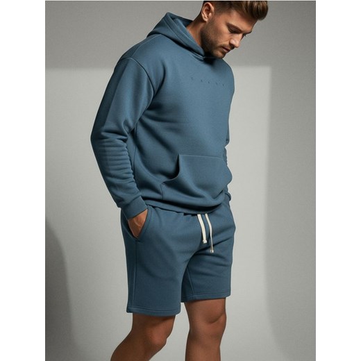 Sinsay - Szorty z wiązaniem - niebieski ze sklepu Sinsay w kategorii Spodenki męskie - zdjęcie 187246157