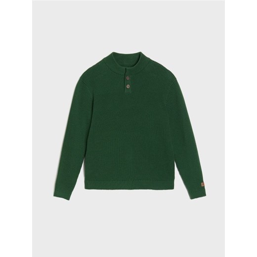 Sinsay - Bawełniany sweter - zielony ze sklepu Sinsay w kategorii Swetry chłopięce - zdjęcie 187246167