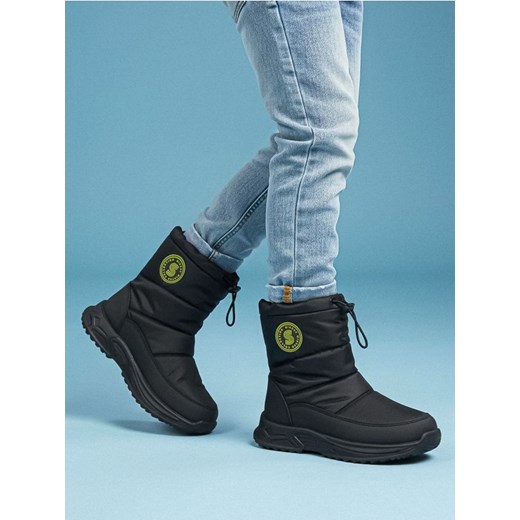 Sinsay - Ocieplane śniegowce z odblaskowymi elementami z domieszką wełny - czarny ze sklepu Sinsay w kategorii Buty zimowe dziecięce - zdjęcie 187246175